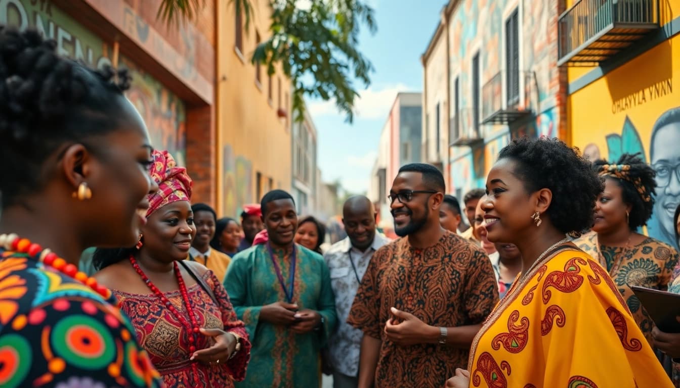 Engaging scene of Orlando Black community embracing heritage during a vibrant festival.