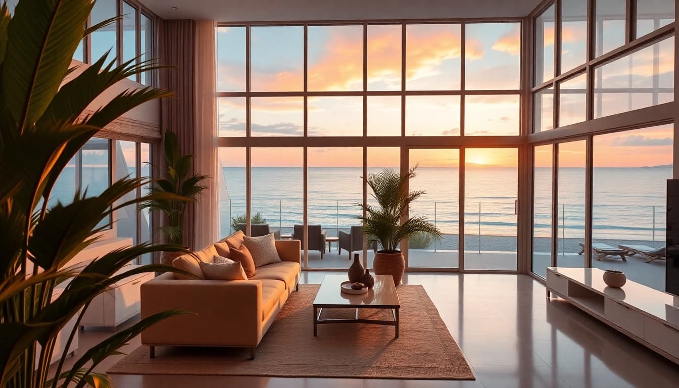 Beautiful apartment for rent in Alanya Turkey with ocean views and modern interior.