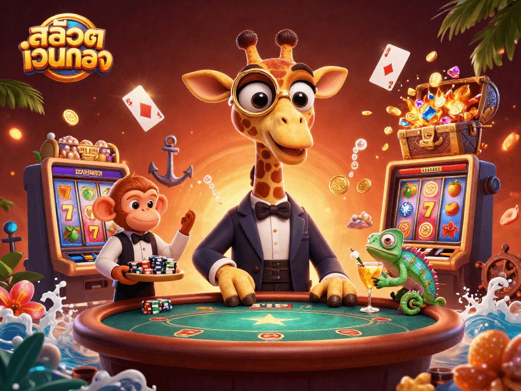 Engage with สล็อตเว็บตรง while enjoying captivating animated characters and vibrant casino elements.