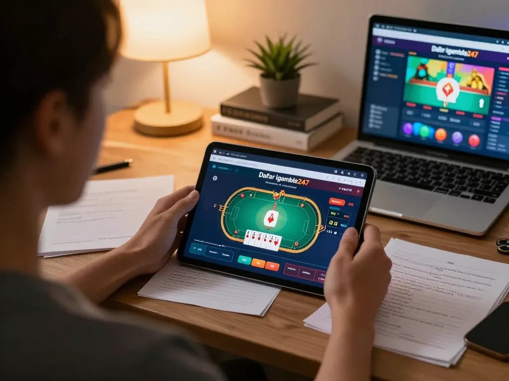 Engaging gameplay on Daftar Igamble247 poker platform with a player actively strategizing.