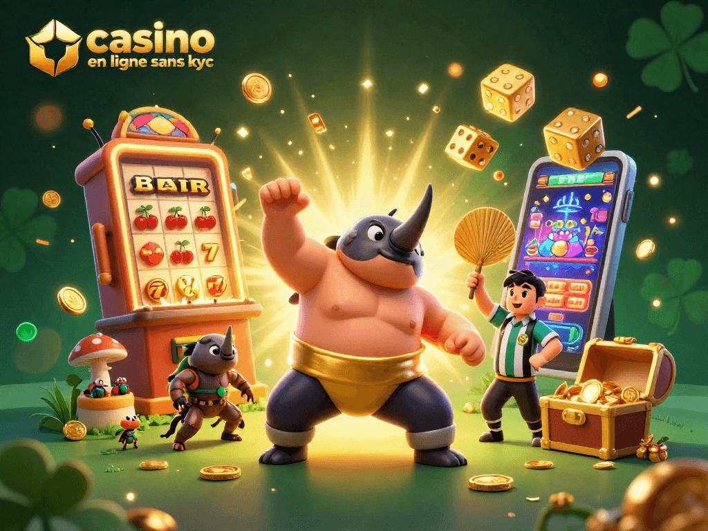 Vivez l'excitation des jeux au casino en ligne sans KYC avec un héros emblématique et des éléments animés qui récompensent.