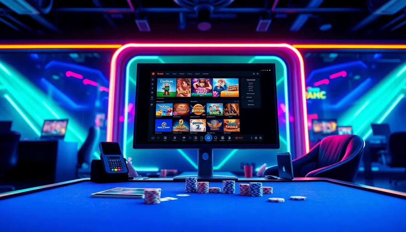 Erleben Sie spannende casino-spiele de in einem eleganten digitalen Gaming-Setup.