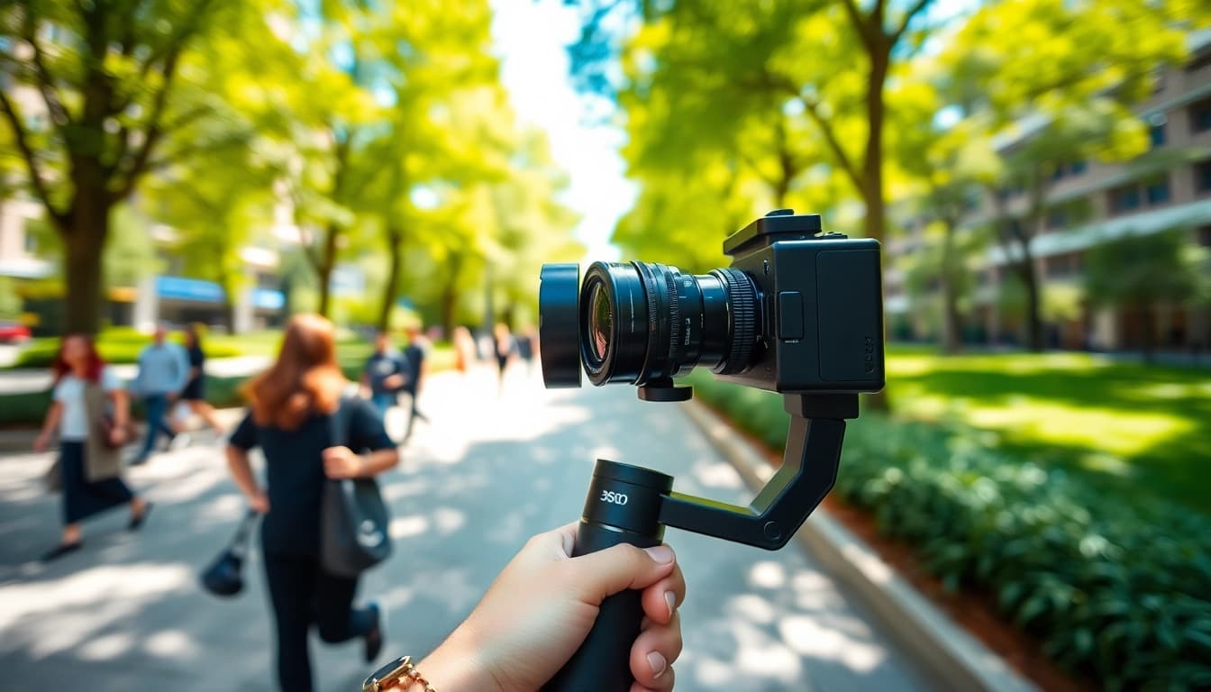 Capture stunning images using the insta360 antigravity a1 in a park setting.