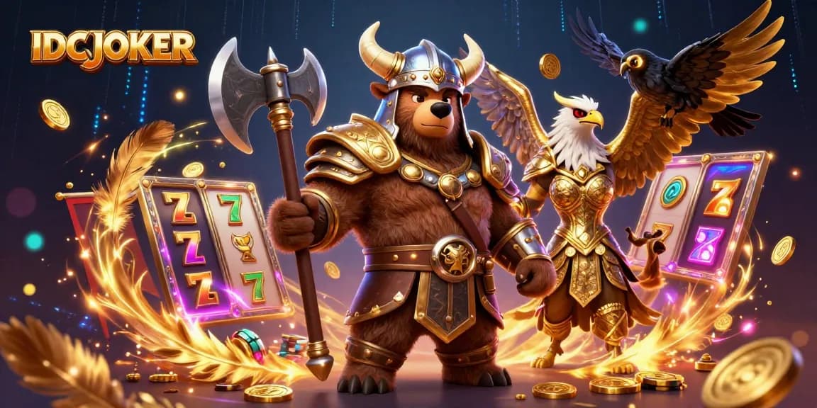 IDCJOKER brings thrilling 3D casino action with fierce characters and vibrant slot game elements.