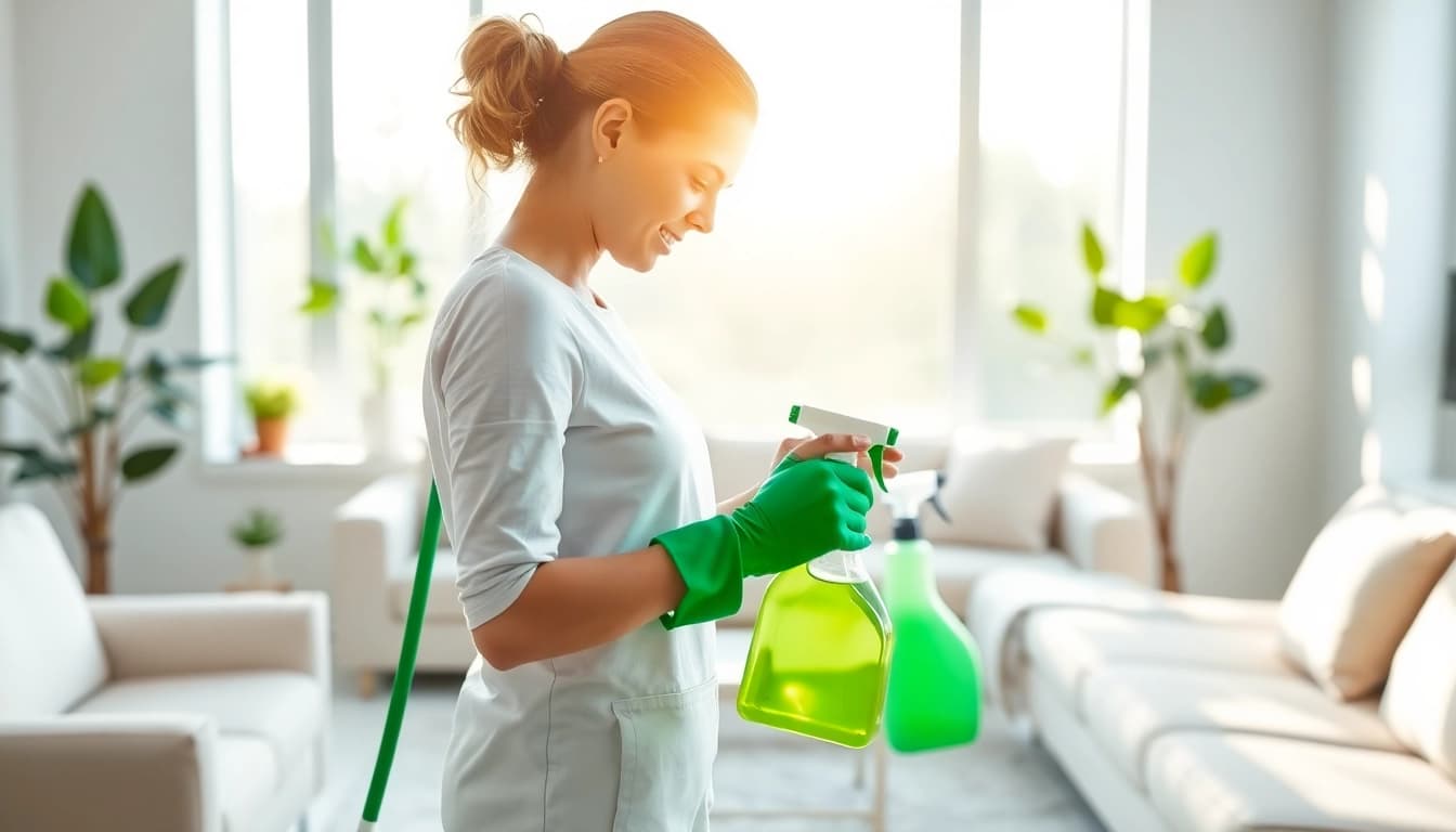 Enhance cleanliness with trusted cleaning services near me in a bright living room.