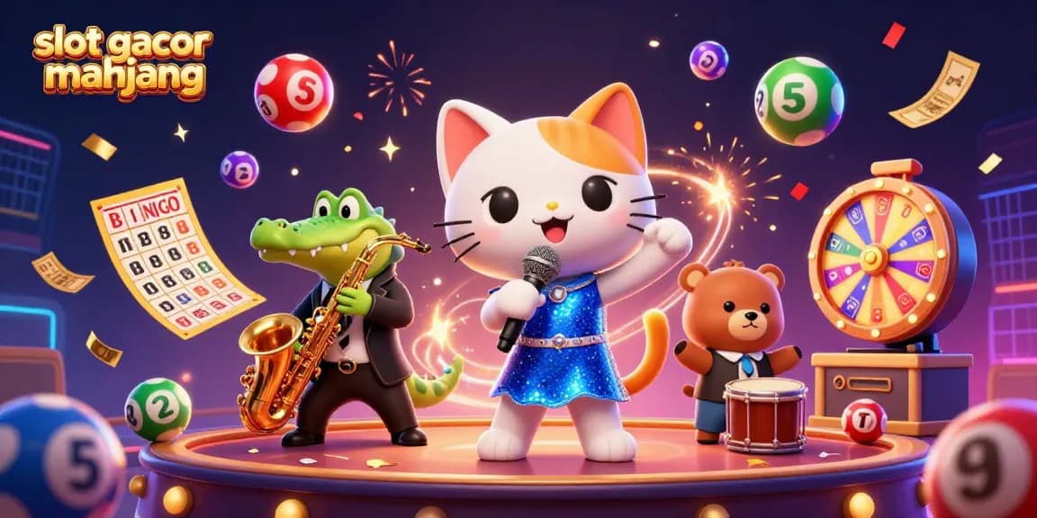 Experience the excitement of slot gacor mahjong with lively characters and dynamic casino elements.