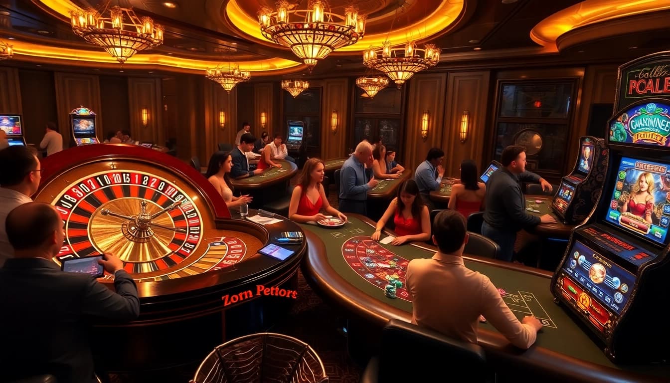 Experience thrilling gameplay with free porn games at a lively casino setting.