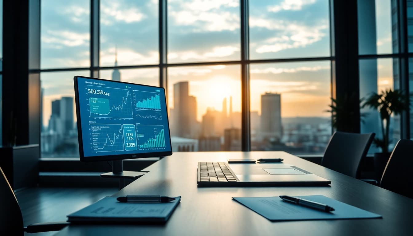 Visualize das 140 system in a modern office setting, highlighting its advanced tech features.