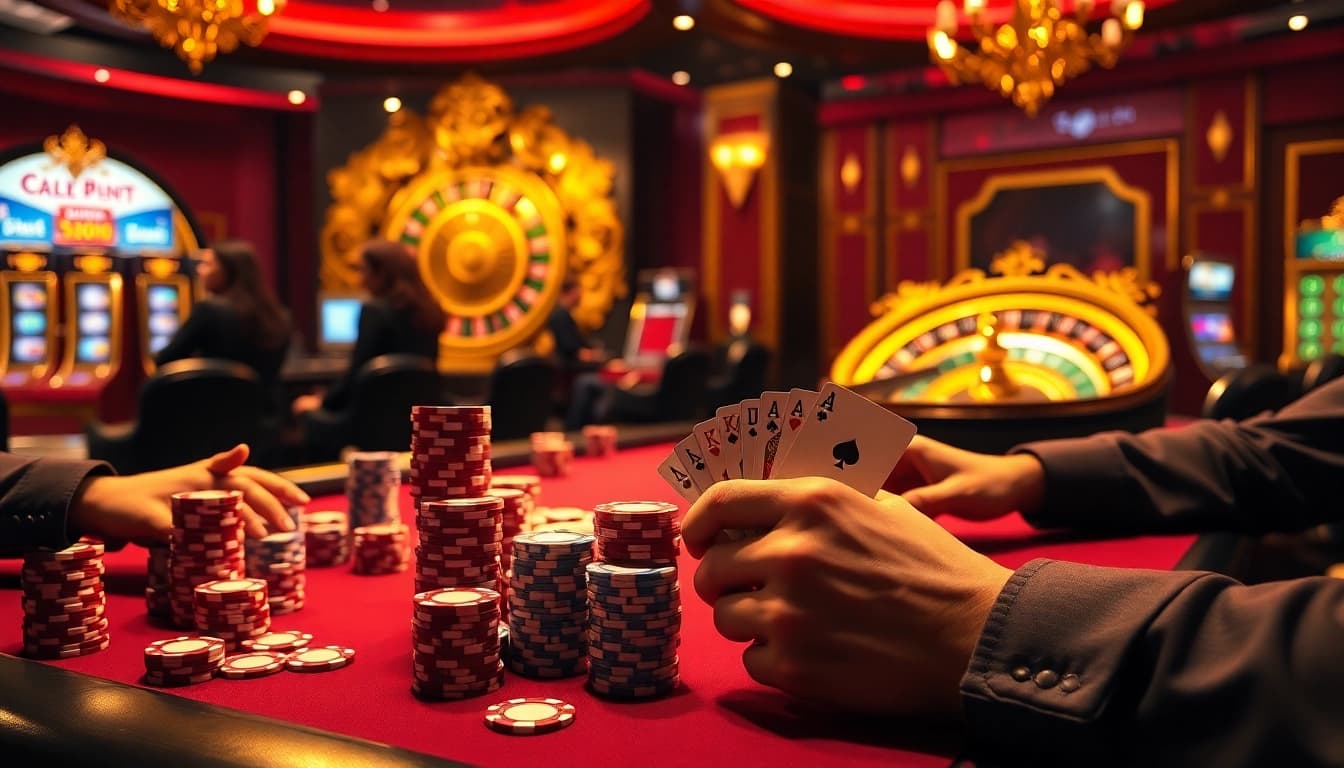Engaging MK 8 poker scene highlighting excitement and strategy in a luxurious casino atmosphere.