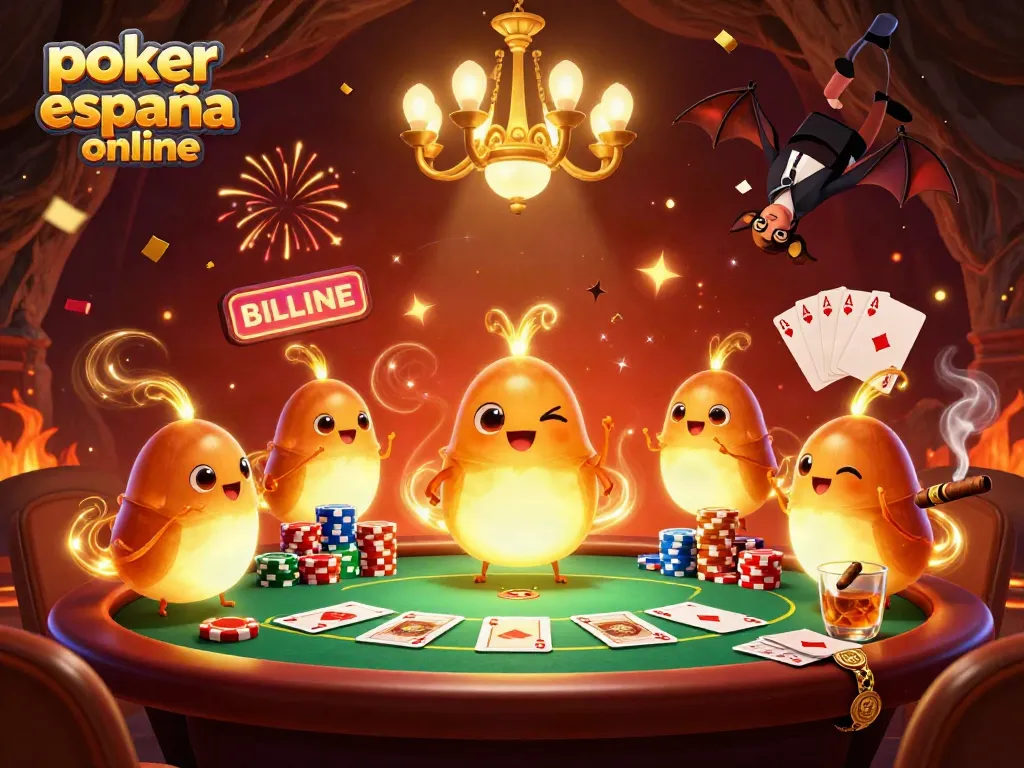 Disfruta del póker en línea en España en un ambiente de casino vibrante y lleno de energía.