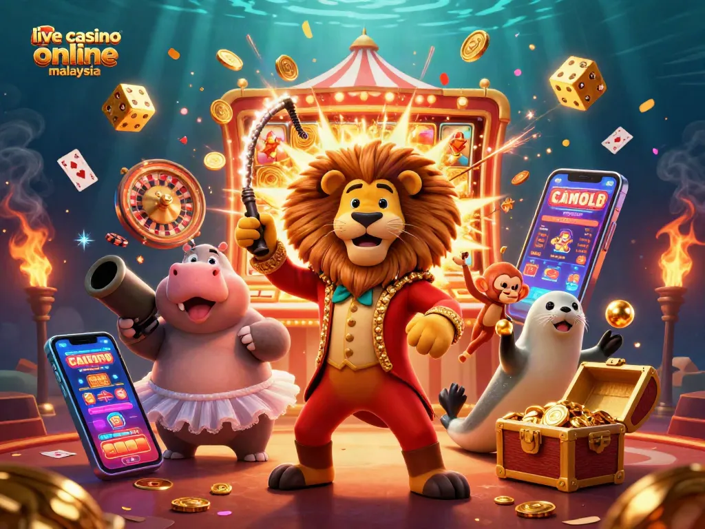 Experience the thrill of live casino online Malaysia with vibrant characters and dynamic gameplay elements.