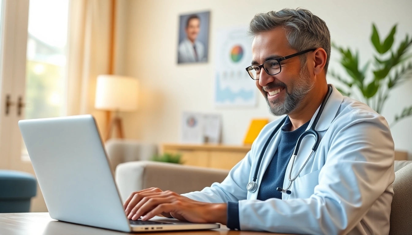 Engaging in a low cost telemedicine consultation with a friendly healthcare provider online.