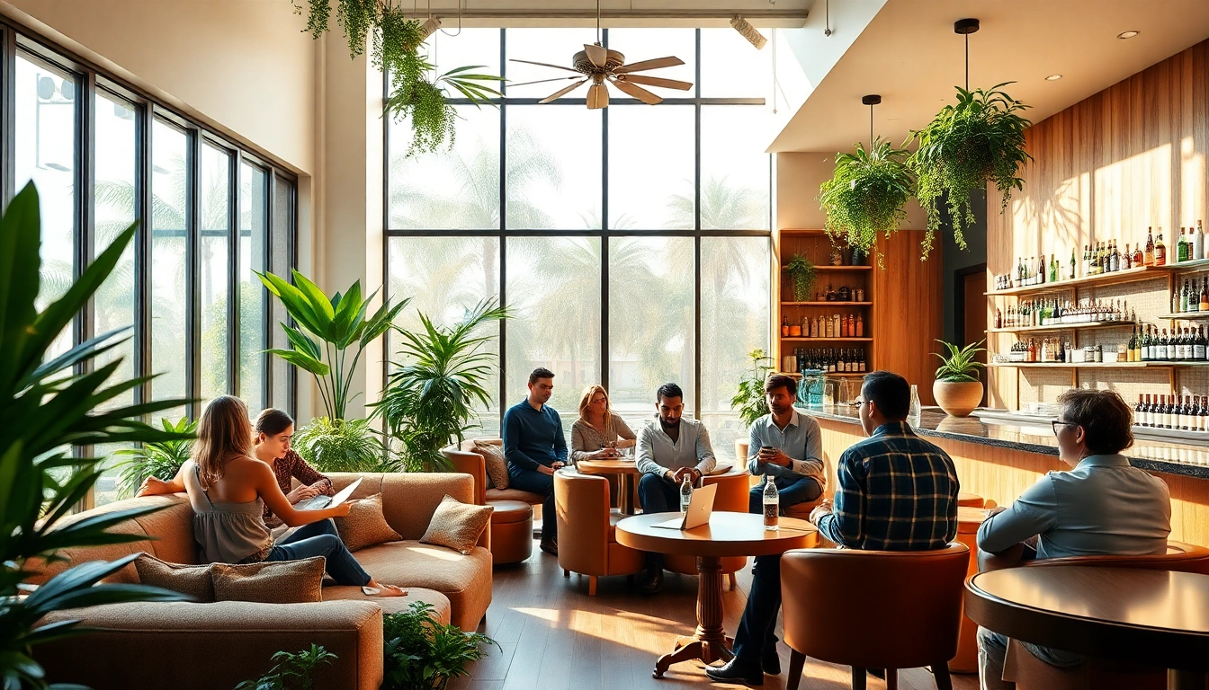 Meet diverse individuals in a welcoming Cannabis Clubs Madrid, enjoying conversations and cannabis products.