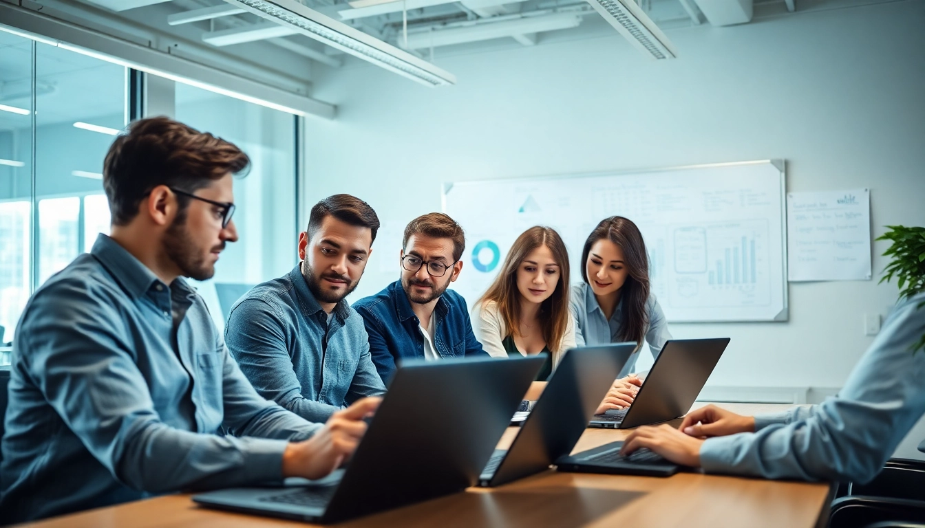 Experience managed it services near me through a professional team collaborating in a modern office.