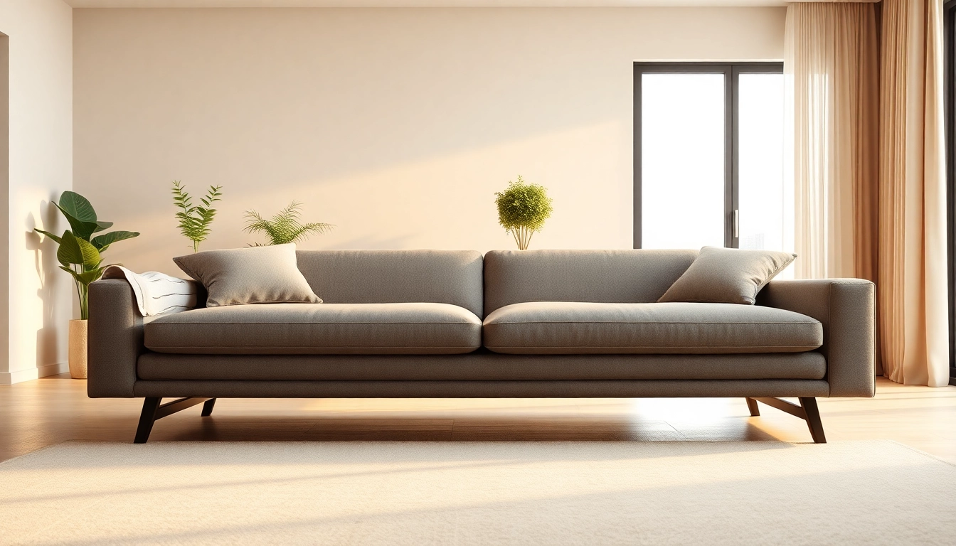 Comfortable sofa beds uk showcased in a stylish modern living room with soft furnishings.