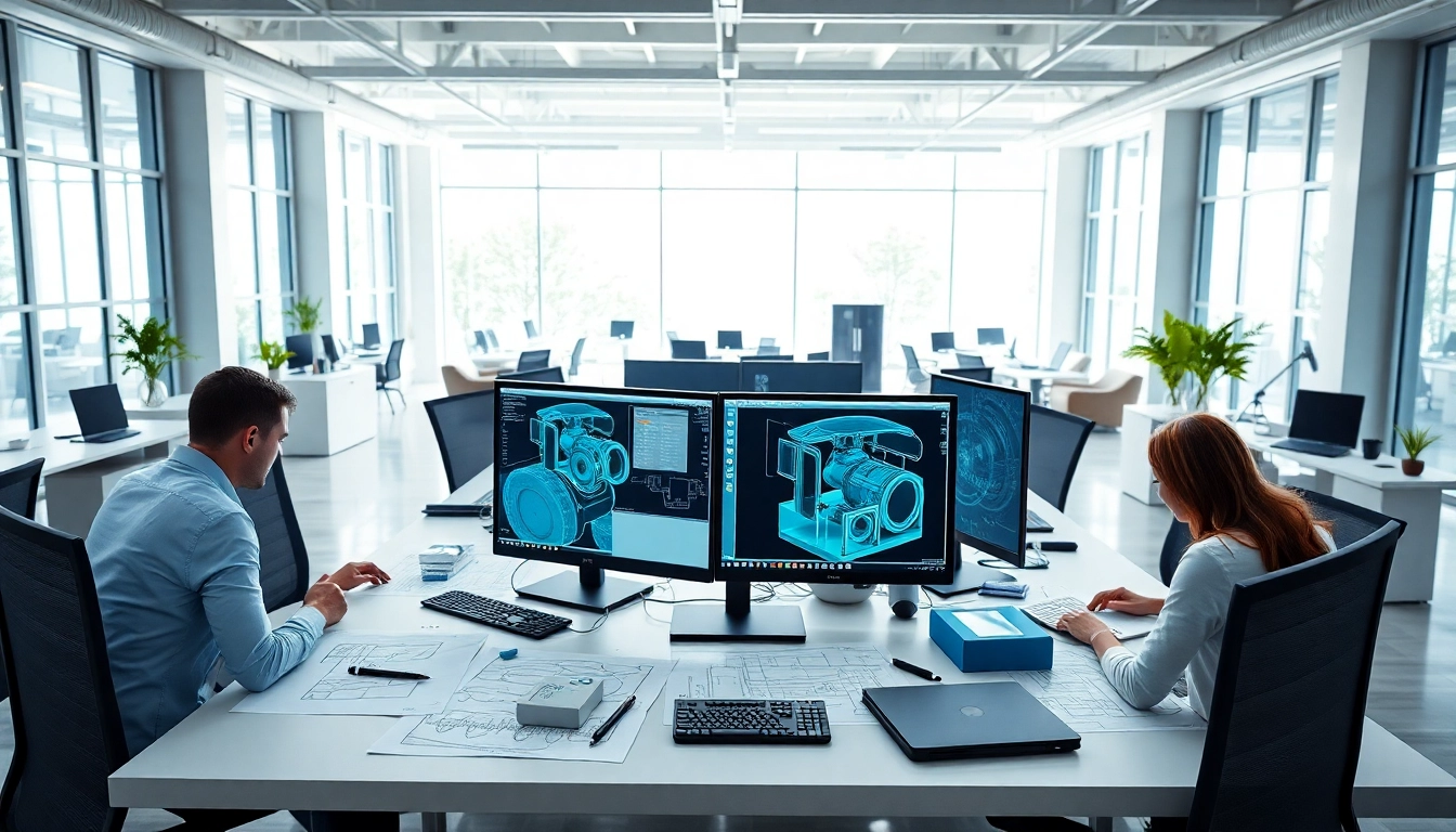 Captivating workspace for design and engineering showcasing collaboration and innovation.