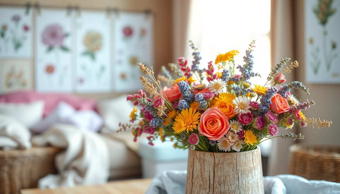 Arrange dried blooms in a rustic vase surrounded by natural elements to create a warm atmosphere.