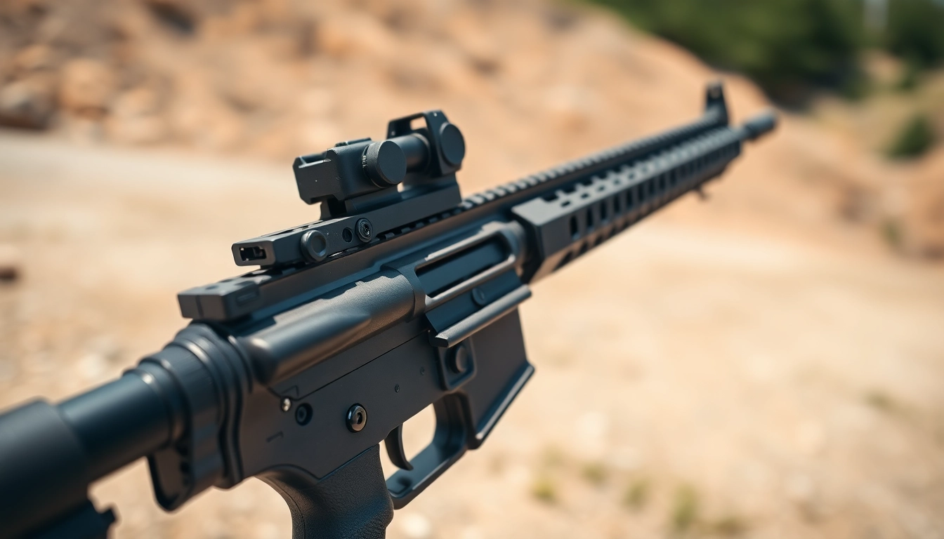 Shooting an AR 15 binary trigger with precision at a sunny outdoor range.