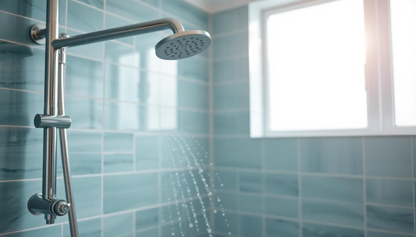 Experience elegant showers in a luxurious bathroom with sleek designs and bright natural light.