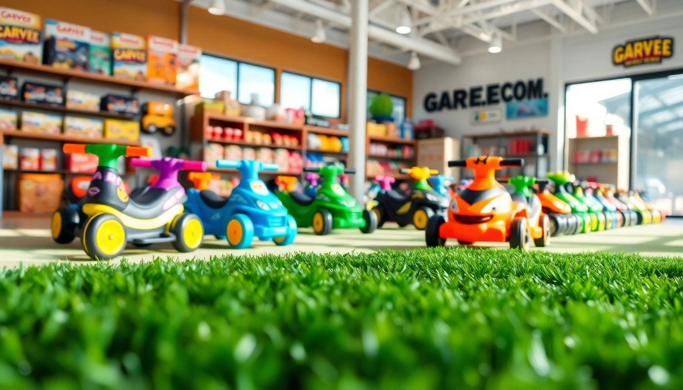 Discover unique play experiences with GARVEE.com ride-on toys set in a dynamic indoor environment.