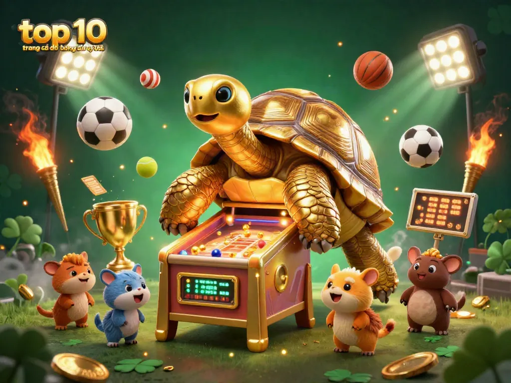 Các trang cá độ bóng đá uy tín thể hiện thế giới cá cược hấp dẫn với chú rùa vàng khổng lồ và nhiều yếu tố thể thao