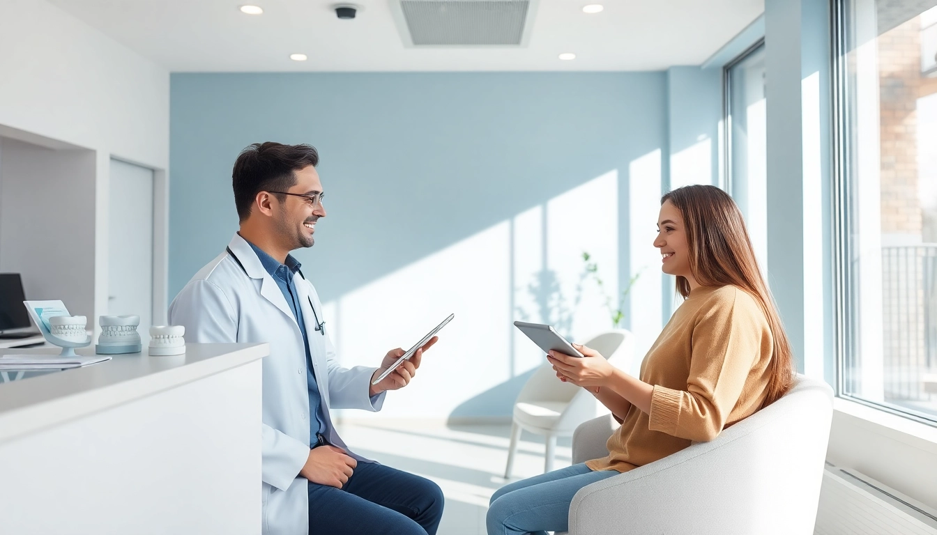 Best invisalign provider in petaling jaya showcasing a modern dental clinic atmosphere with a dentist and patient consultation.
