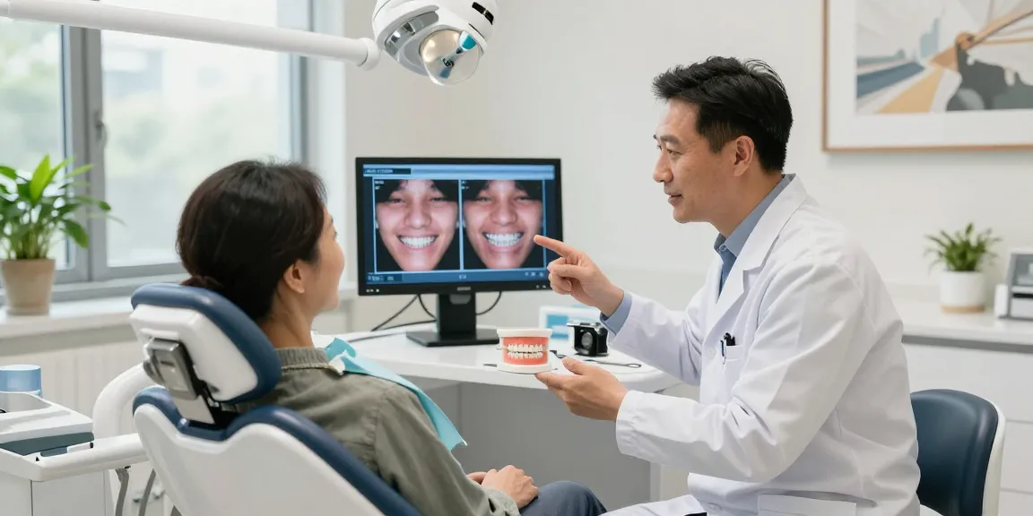 Consultation for Overbite jaw surgery Hawthorn in a modern dental office.