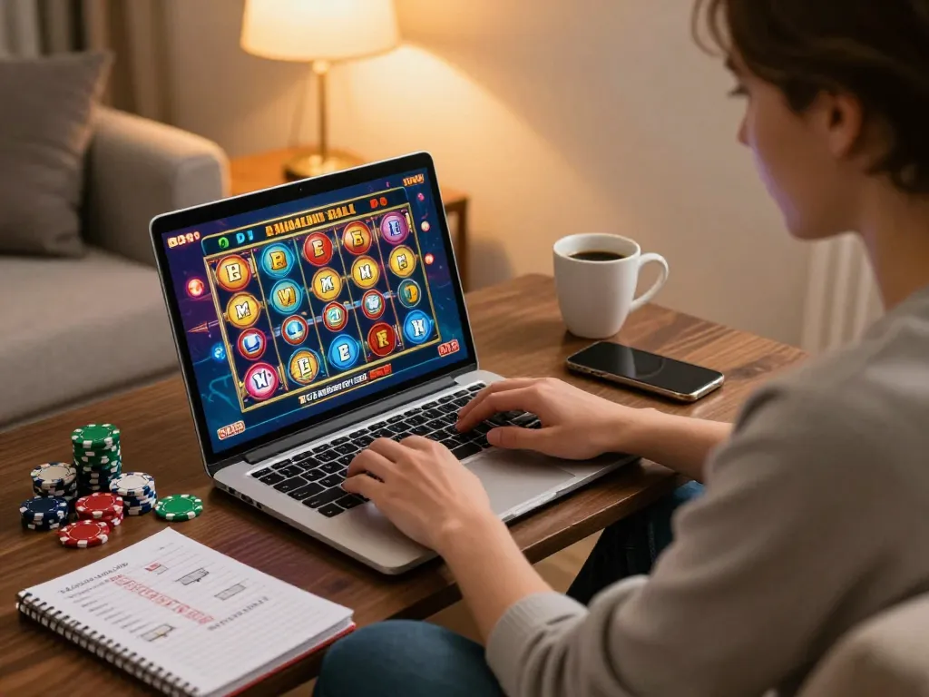 A player engages with the exciting online casino experience of sc88-bm on a laptop at home, showcasing immersive gameplay and strategic elements.