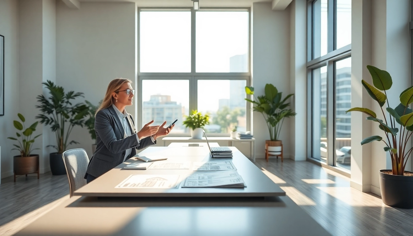 Understanding guaranteed rent in Amersham with a detailed discussion setup in a modern office.