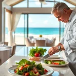 Chef showcasing exquisite culinary skills as a St Martin Private Chef in a luxurious setting.