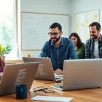 Enhance your project with efficient wordpress development outsourcing services highlighted in a collaborative workspace.