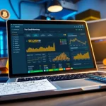 bitcoin cloud mining dashboard in a modern digital workspace
