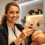 Engaging visuals of Esthetician Marketing Ideas showcasing client interaction in a modern spa.