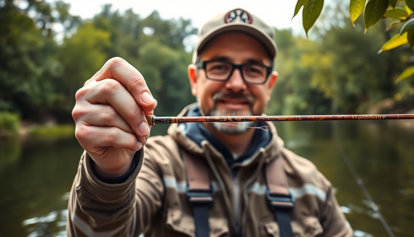 Experience the best fly fishing rods as an angler displays quality craftsmanship by the river