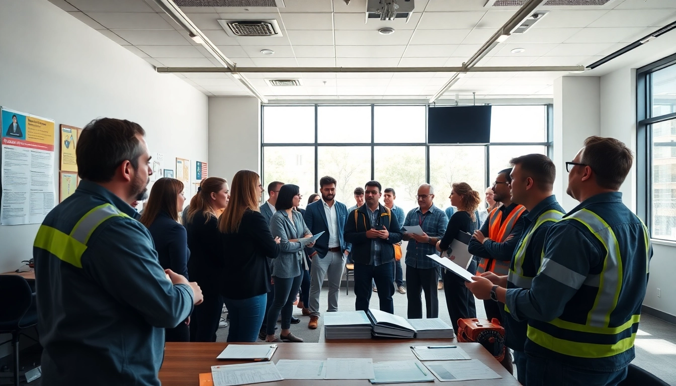 Participants engaged in OSHA training carolinas session, showcasing safety practices in an energized environment.