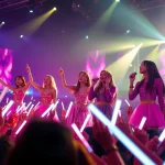 Catch the latest Blackpink news with an electrifying live concert performance atmosphere.
