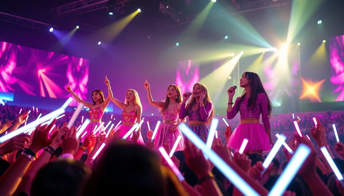 Catch the latest Blackpink news with an electrifying live concert performance atmosphere.