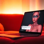 Immersive NSFW character AI chat experience with a vibrant AI persona and cozy atmosphere.