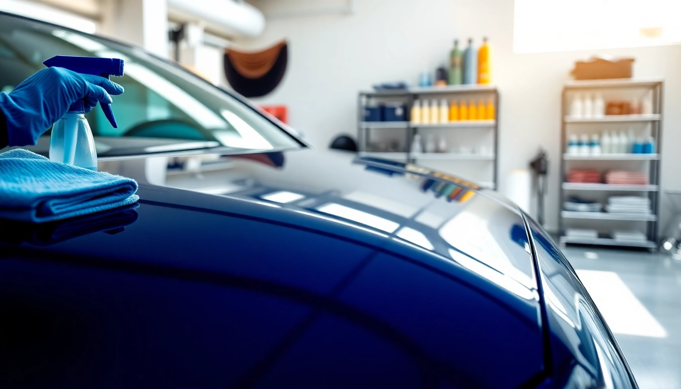 Achieve the best car detailing Chattanooga TN with this professionally detailed vehicle in a bright garage.