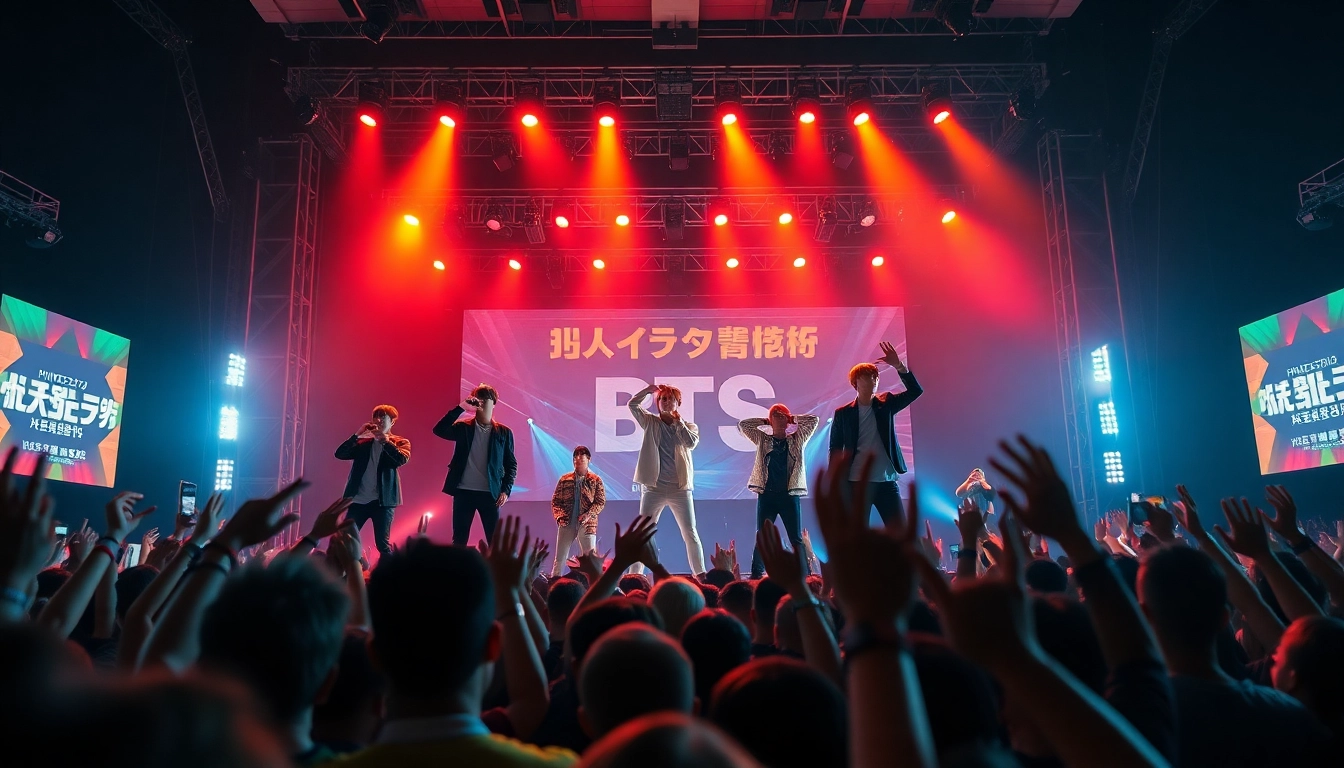 BTS news captures the vibrant atmosphere of a live concert performance highlighting the band's energy.