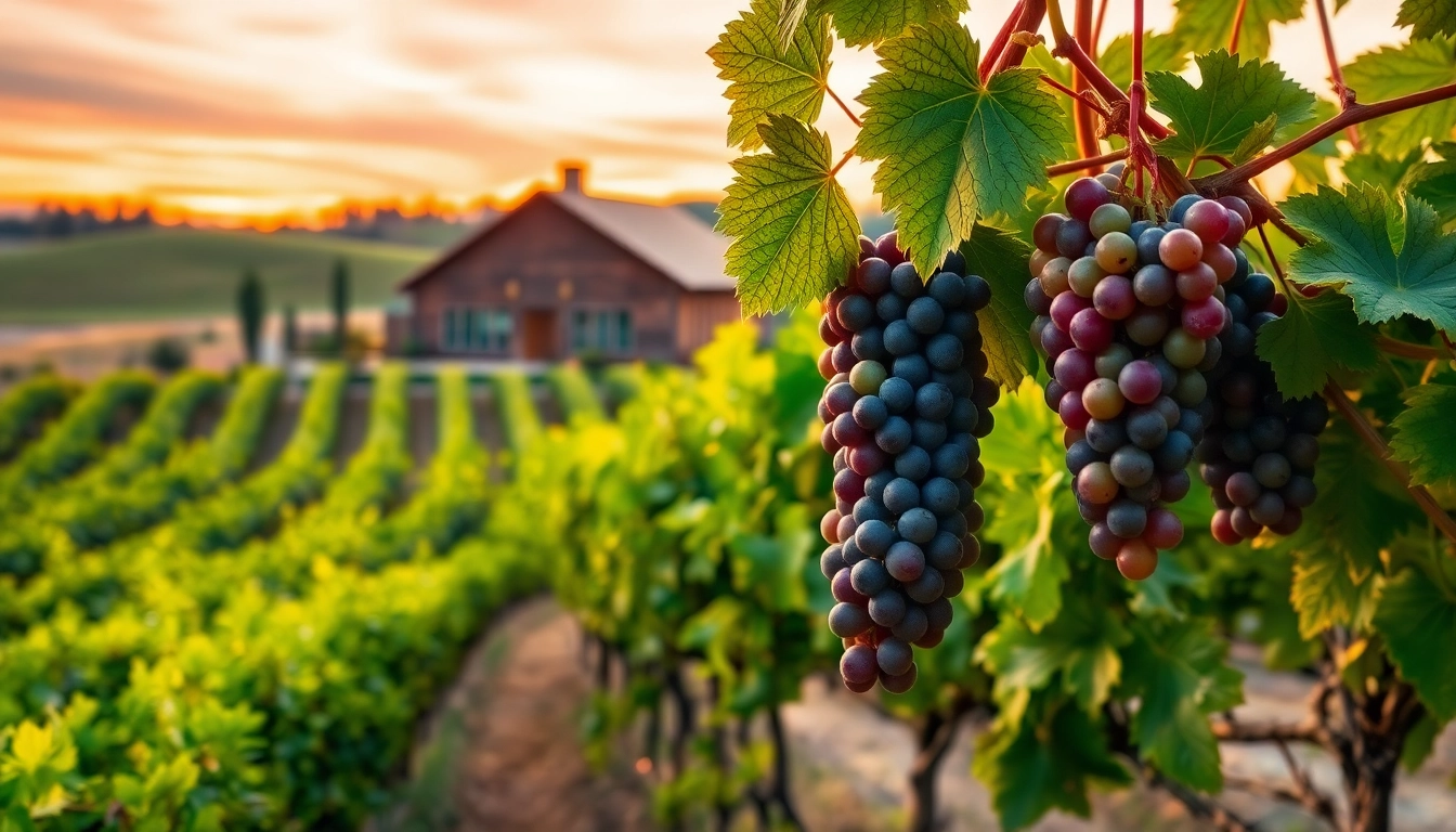 Tourists enjoying the picturesque setting of Sacramento Wineries amidst lush vineyards.