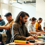 Experience engaging training at trade schools oahu, featuring diverse students honing practical skills.