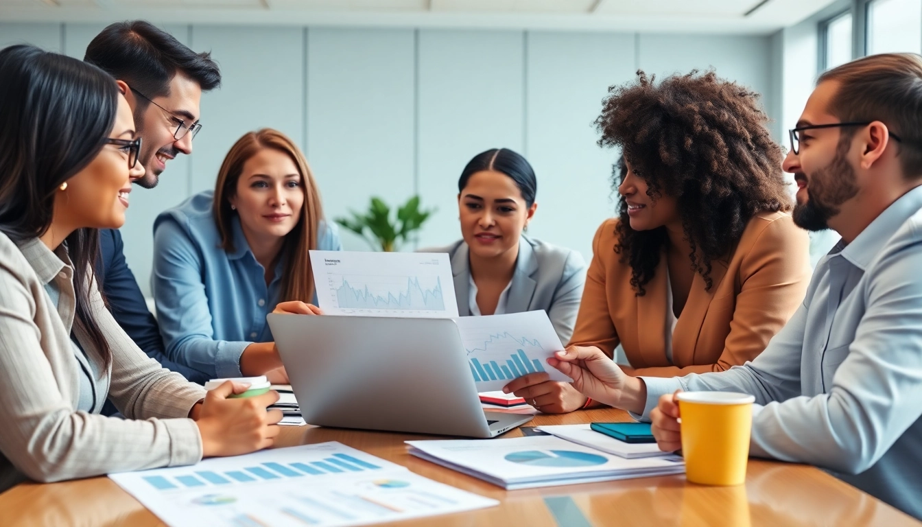 Analizowanie raportu IDC w zespole podczas spotkania biznesowego