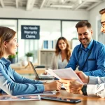 No hassle warranty claims explained during a discussion in a bright office.