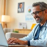 Engaging in a low cost telemedicine consultation with a friendly healthcare provider online.