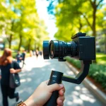 Capture stunning images using the insta360 antigravity a1 in a park setting.
