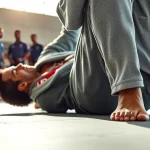 Showcasing professional BJJ gear in action during a training session, highlighting quality and durability.