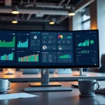 Visualize enterprise assistant software in use, showcasing an interactive and efficient workspace.