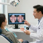Consultation for Overbite jaw surgery Hawthorn in a modern dental office.